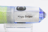 Moyes Lures White MOP Blue Back 2-Hole Small Sniper Jet 9" 5.7oz Fruit Salad