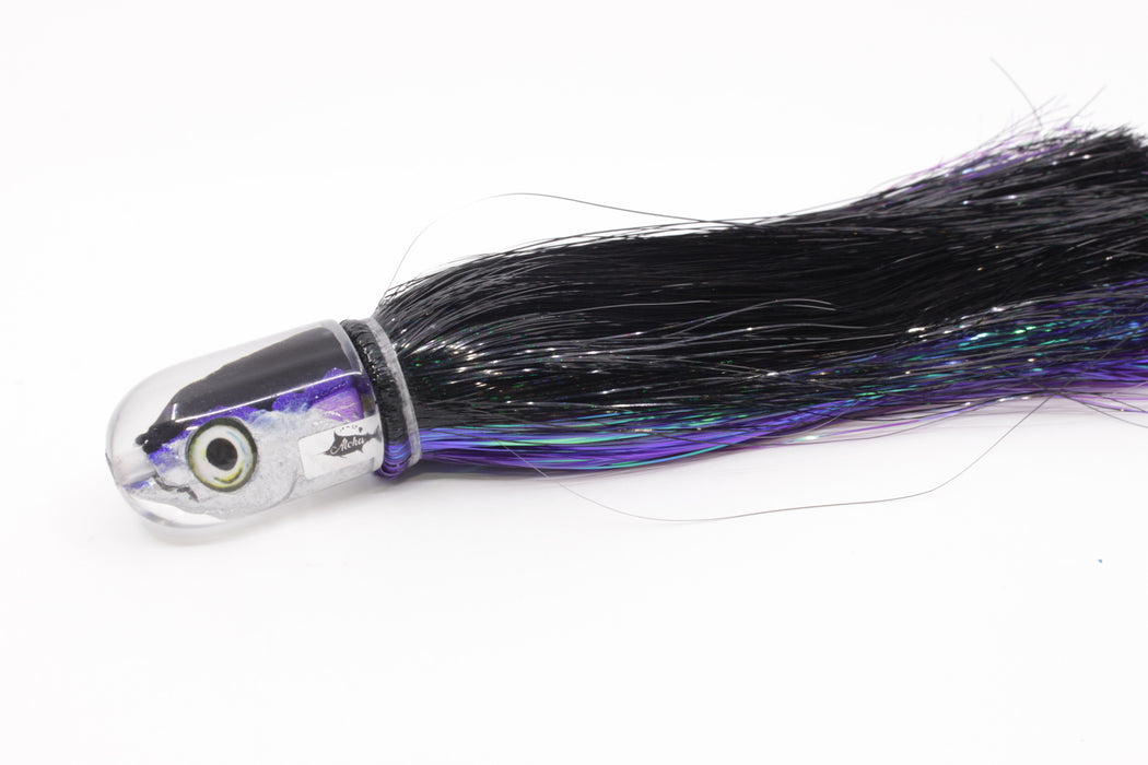 Aloha Lures Black-Purple Back Purple Fins Magic Malolo 9" 4oz Strobez Black-Purple