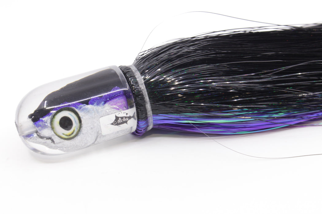 Aloha Lures Black-Purple Back Purple Fins Magic Malolo 9" 4oz Strobez Black-Purple