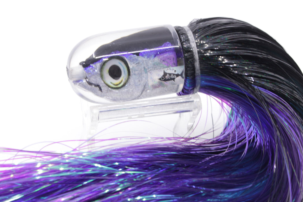 Aloha Lures Black-Purple Back Purple Fins Magic Malolo 9" 4oz Strobez Black-Purple