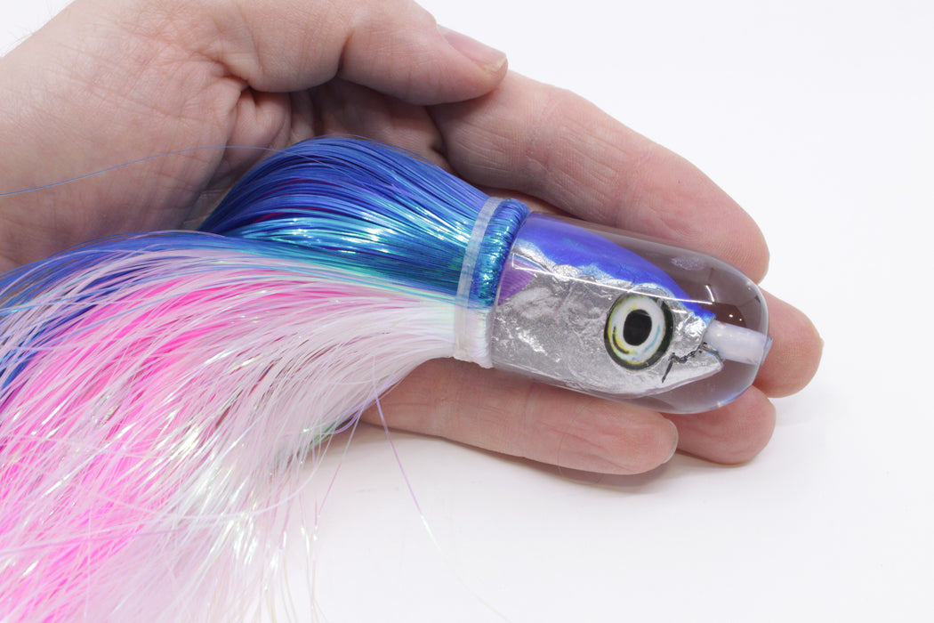 Aloha Lures Blue-Ice Blue Back Purple Fins Magic Malolo 9" 4oz Strobez Blue-White/Pink