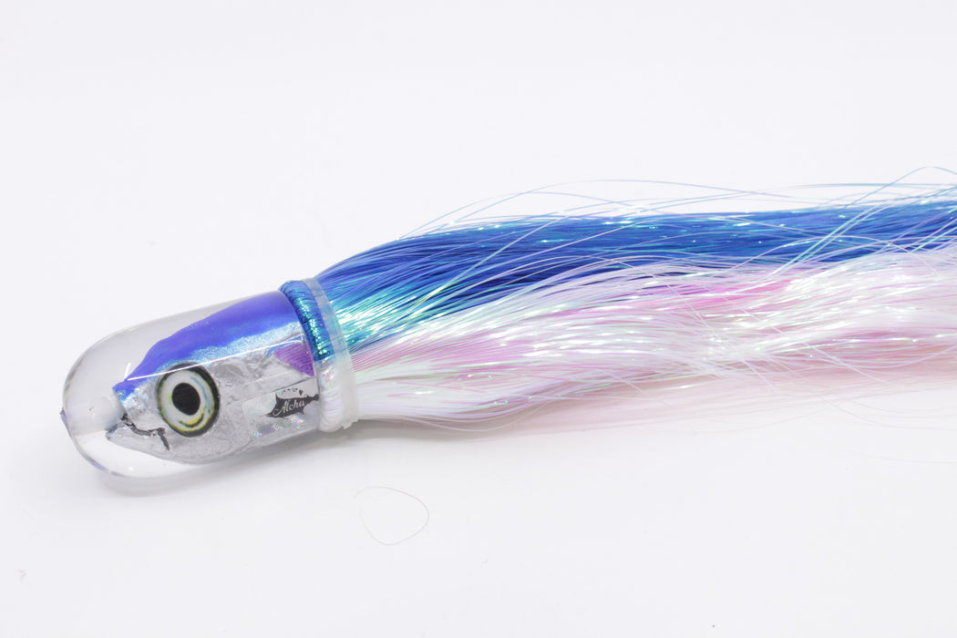 Aloha Lures Blue-Ice Blue Back Purple Fins Magic Malolo 9" 4oz Strobez Blue-White/Pink