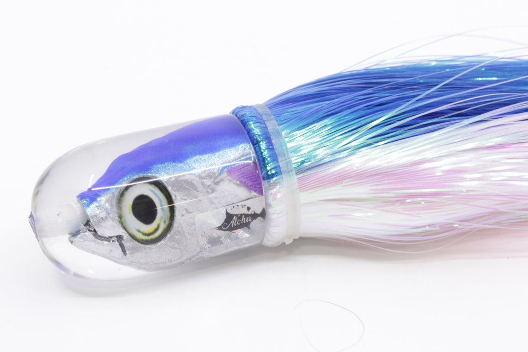 Aloha Lures Blue-Ice Blue Back Purple Fins Magic Malolo 9" 4oz Strobez Blue-White/Pink