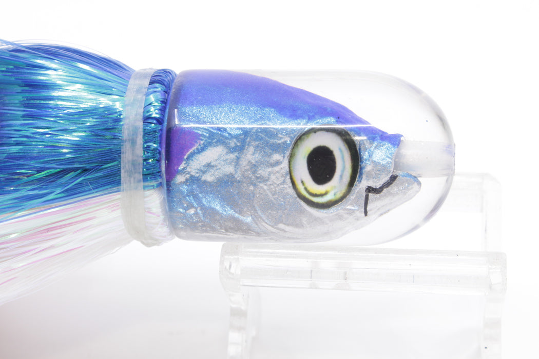 Aloha Lures Blue-Ice Blue Back Purple Fins Magic Malolo 9" 4oz Strobez Blue-White/Pink