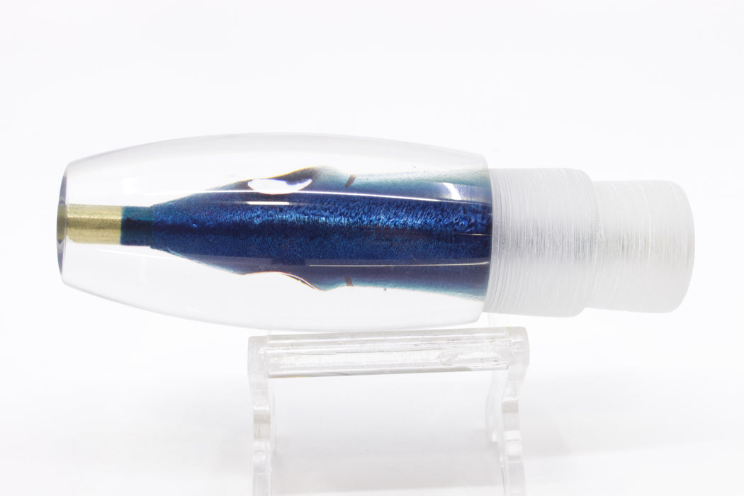 Tsutomu Lures Blue-Green-Gold-Silver Fish Head Rainbow Eyes Moke Invert 9" 5oz