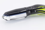 Moyes Lures Clear Mirrored Black Back Sicario Bullet 8" 5.8oz Skirted