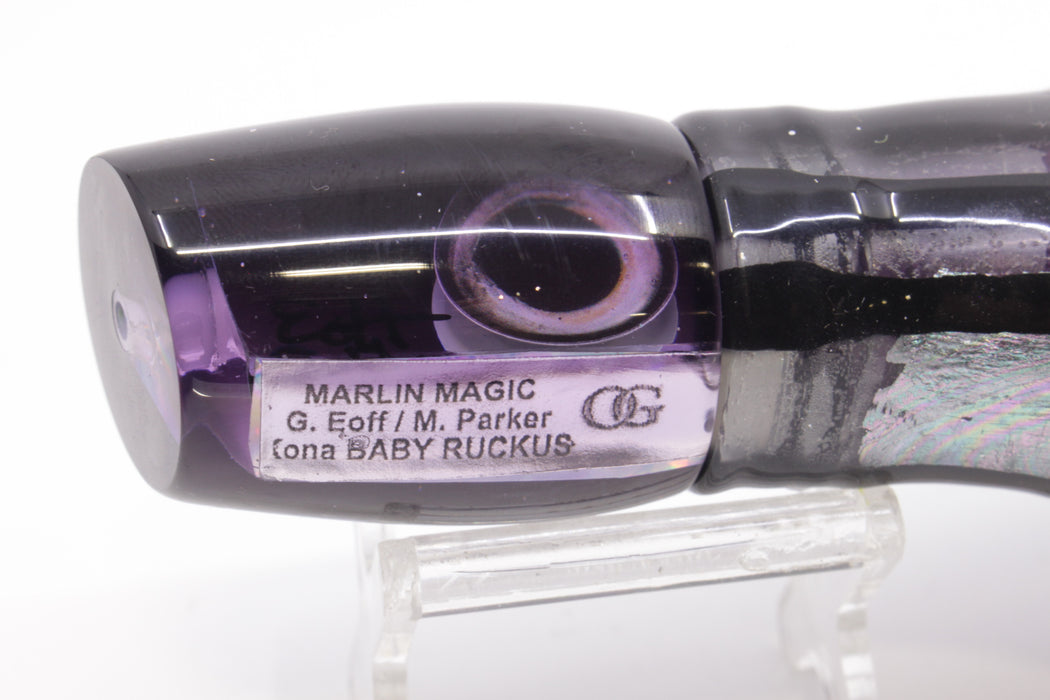 Marlin Magic Purple Mirrored Black Back Taxi Eyes Baby Ruckus 10" 6.5oz Skirted Skipjack