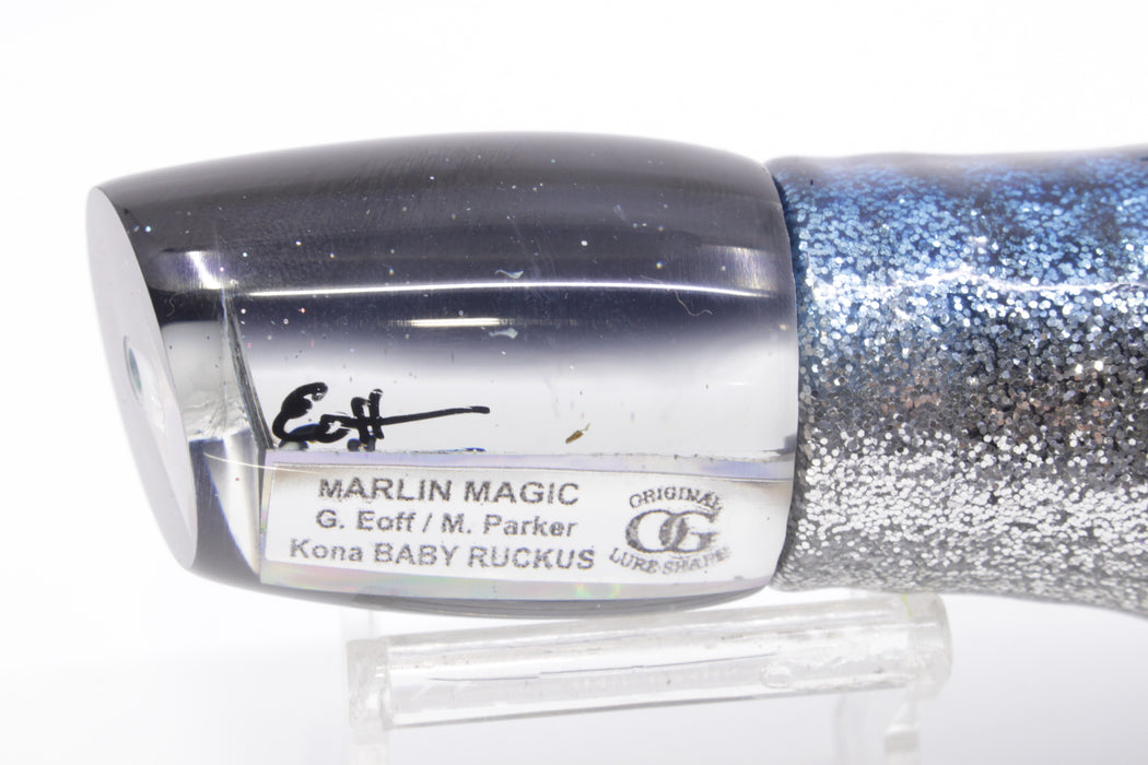 Marlin Magic Mirrored Black Back Baby Ruckus 10" 6.5oz Skirted Blue Aurora