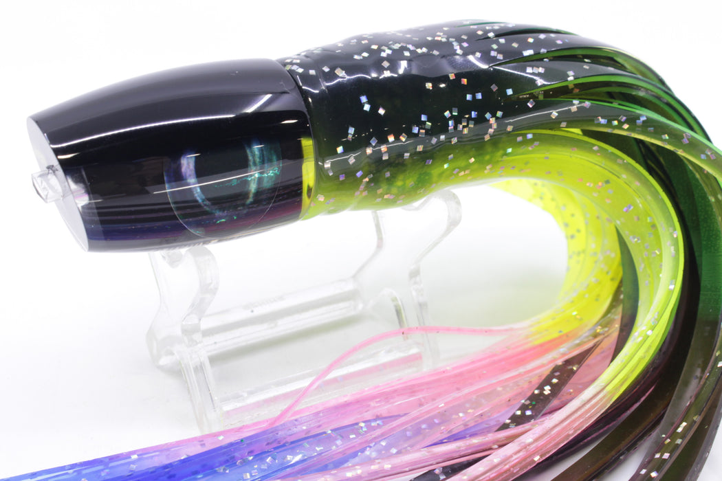 Moyes Lures Black Pearl Black Back Small J-Boy 9" 3.5oz Skirted Magic Johnson