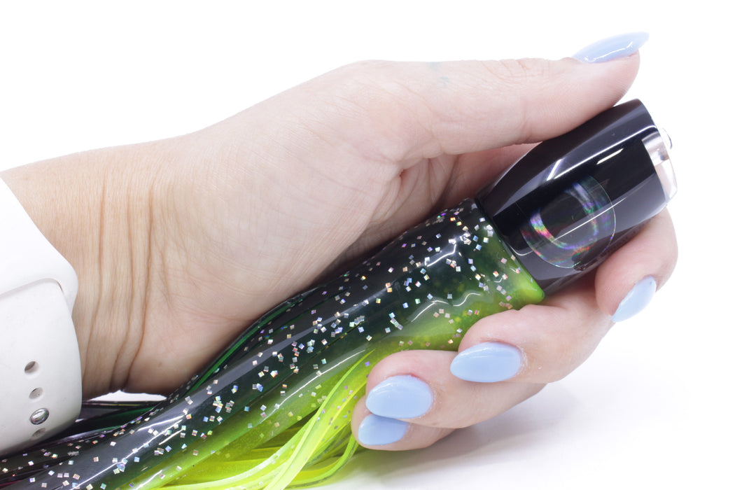 Moyes Lures Black Pearl Black Back Small J-Boy 9" 3.5oz Skirted Magic Johnson