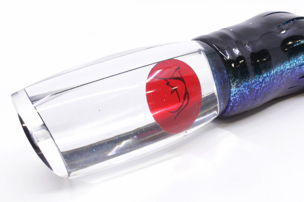 Bonze Lures Clear Mirrored Red Eyes Violator 14" 17oz Skirted Black-Ice Blue-Purple