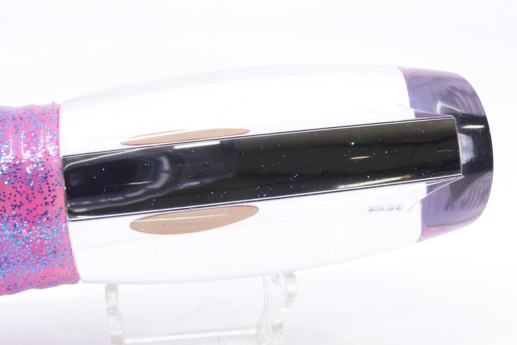 Bonze Lures Clear Mirrored Red Eyes Violator 14" 17oz Skirted Pink/Blue