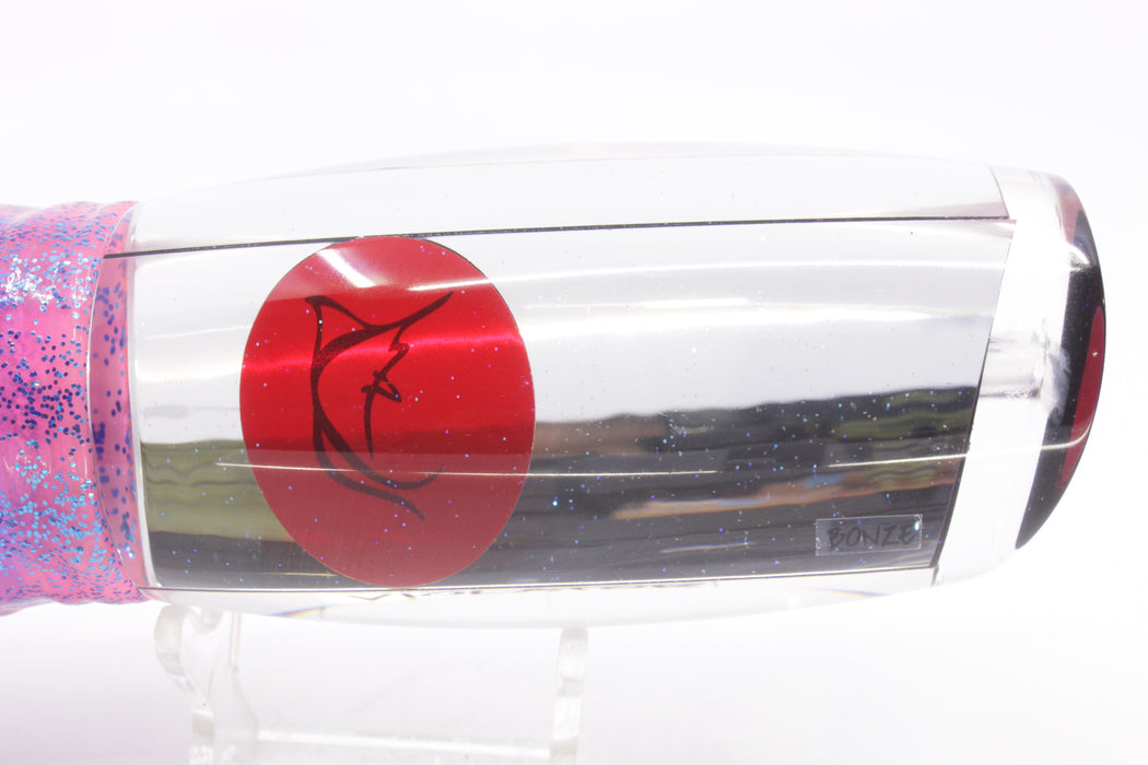 Bonze Lures Clear Mirrored Red Eyes Violator 14" 17oz Skirted Pink/Blue