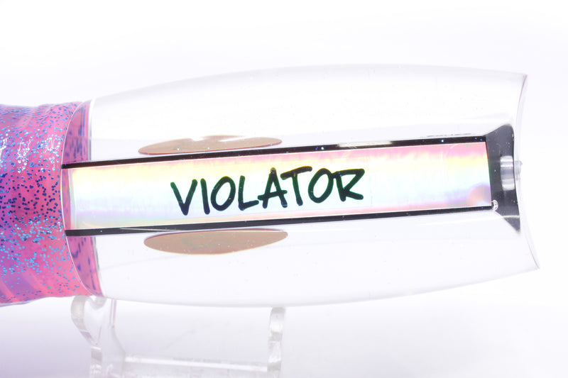 Bonze Lures Clear Mirrored Red Eyes Violator 14" 17oz Skirted Pink/Blue