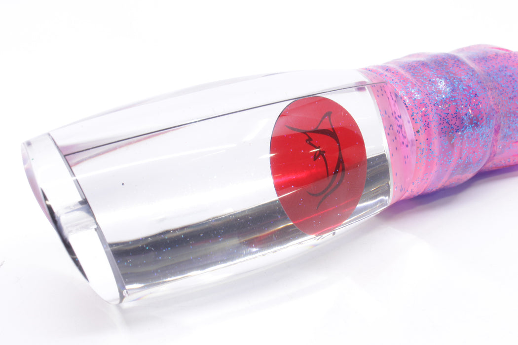 Bonze Lures Clear Mirrored Red Eyes Violator 14" 17oz Skirted Pink/Blue
