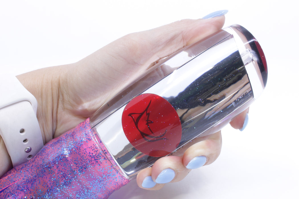 Bonze Lures Clear Mirrored Red Eyes Violator 14" 17oz Skirted Pink/Blue