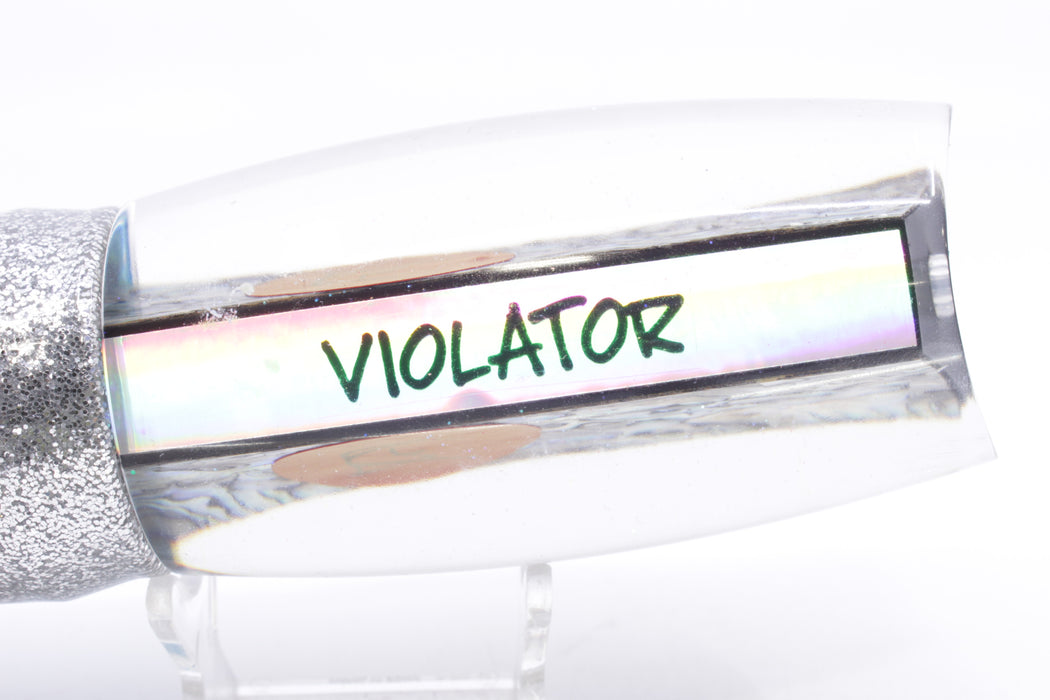 Bonze Lures Paua Shell Red Eyes Violator 14" 17oz Skirted Pink-Blue-Silver/Evil