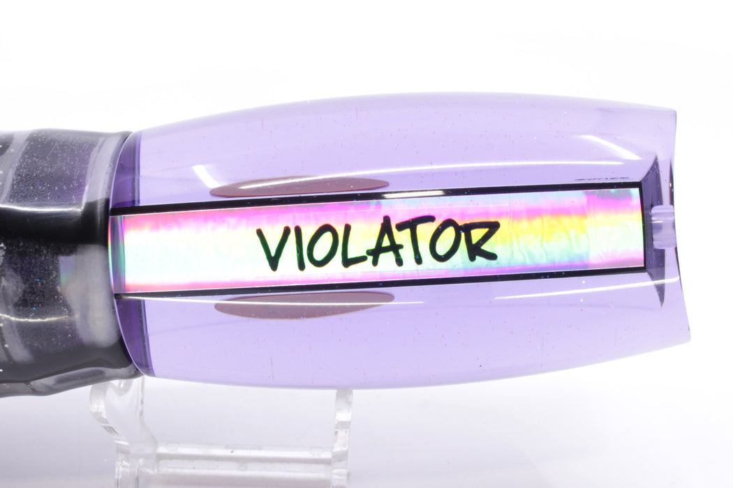 Bonze Lures Purple Mirrored Red Eyes Violator 14" 17oz Skirted Purple Skipjack