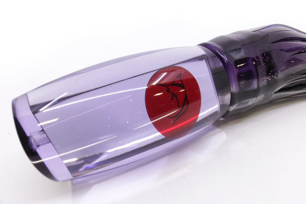 Bonze Lures Purple Mirrored Red Eyes Violator 14" 17oz Skirted Purple Skipjack