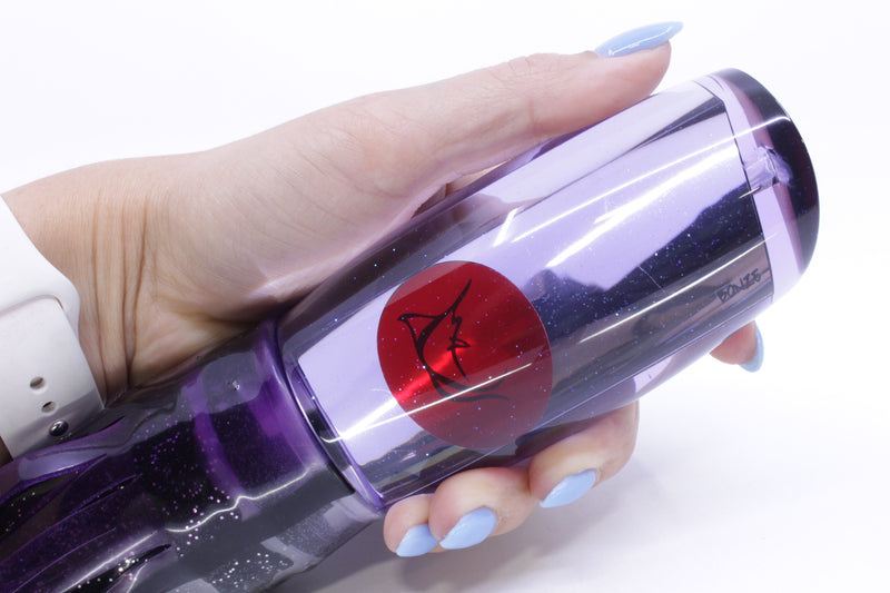Bonze Lures Purple Mirrored Red Eyes Violator 14" 17oz Skirted Purple Skipjack