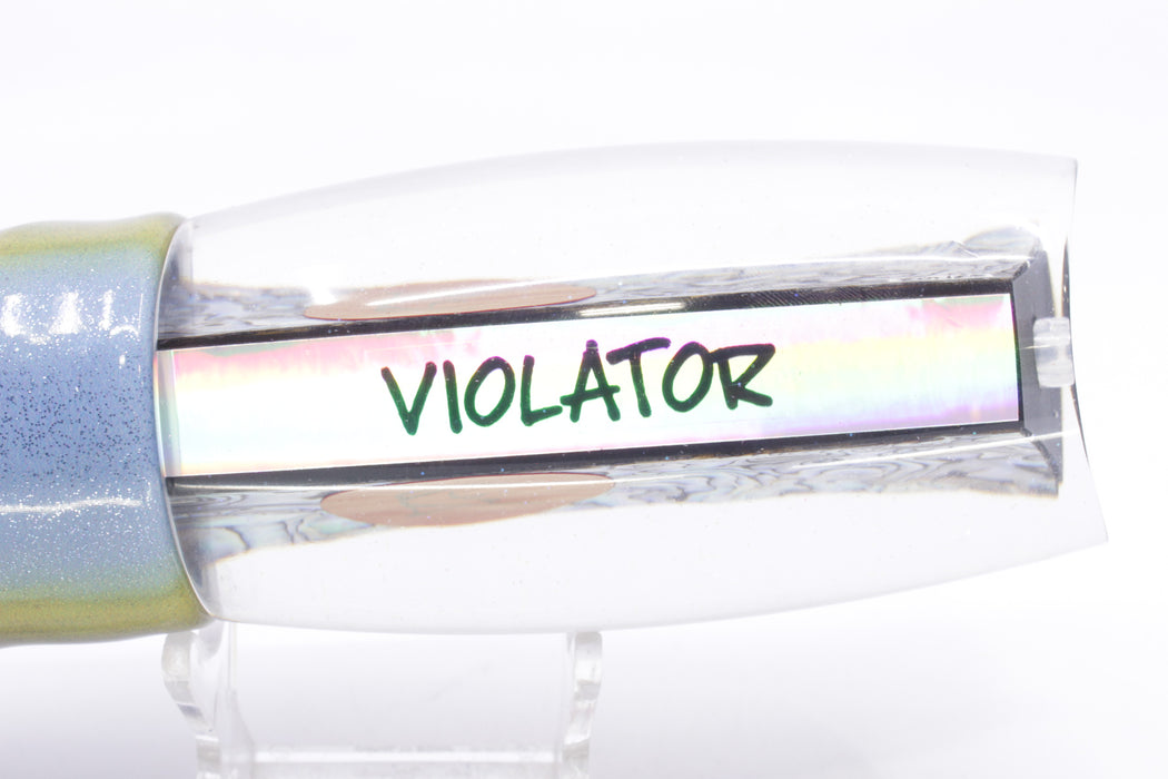 Bonze Lures Paua Shell Red Eyes Violator 14" 14.6oz Fire Tailz Vinyl Yellowfin