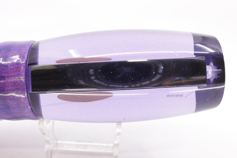 Bonze Lures Purple Mirrored Red Eyes Violator 14" 14.6oz Fire Tailz Vinyl Purple Eclipse