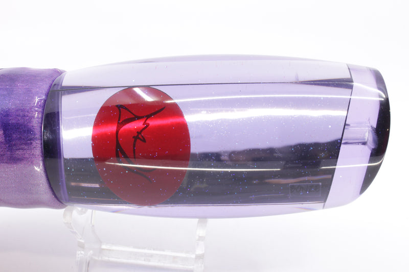Bonze Lures Purple Mirrored Red Eyes Violator 14" 14.6oz Fire Tailz Vinyl Purple Eclipse