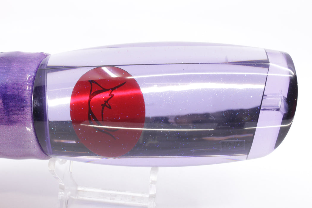 Bonze Lures Purple Mirrored Red Eyes Violator 14" 14.6oz Fire Tailz Vinyl Purple Eclipse