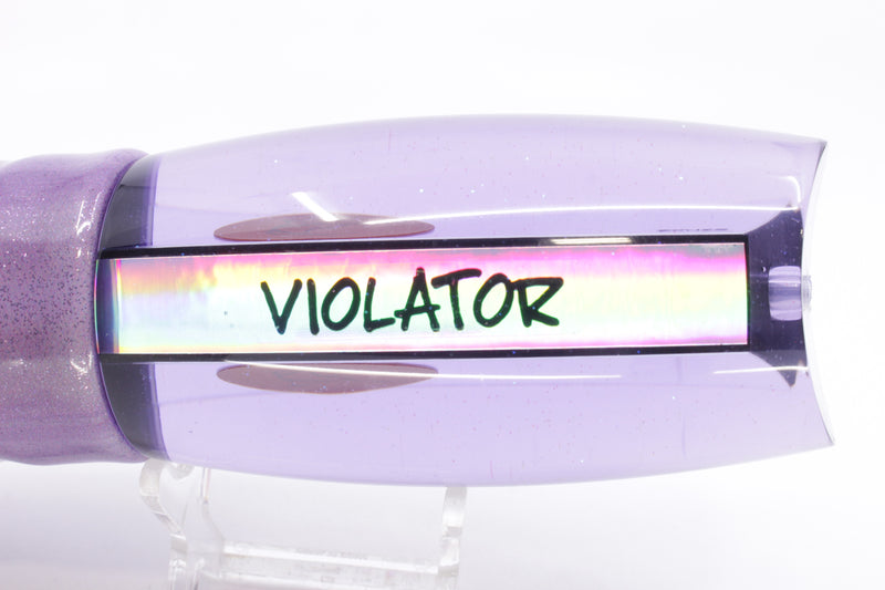 Bonze Lures Purple Mirrored Red Eyes Violator 14" 14.6oz Fire Tailz Vinyl Purple Eclipse