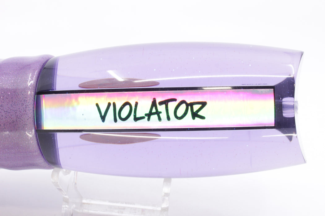 Bonze Lures Purple Mirrored Red Eyes Violator 14" 14.6oz Fire Tailz Vinyl Purple Eclipse