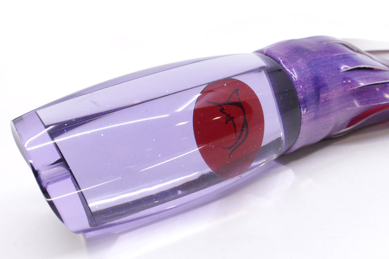 Bonze Lures Purple Mirrored Red Eyes Violator 14" 14.6oz Fire Tailz Vinyl Purple Eclipse