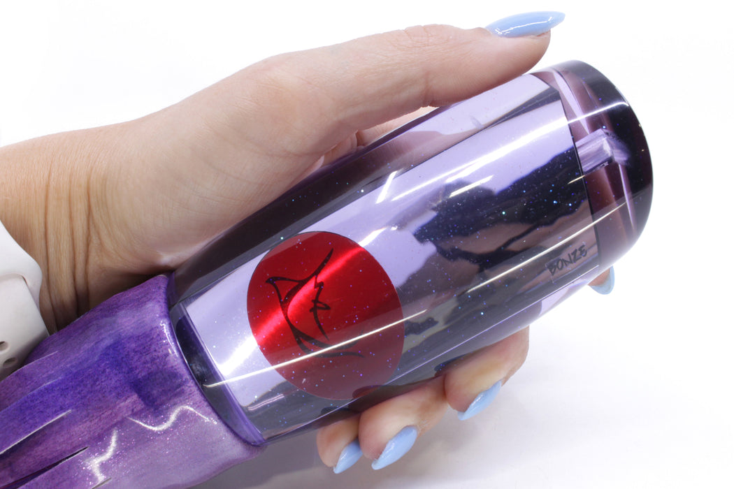 Bonze Lures Purple Mirrored Red Eyes Violator 14" 14.6oz Fire Tailz Vinyl Purple Eclipse