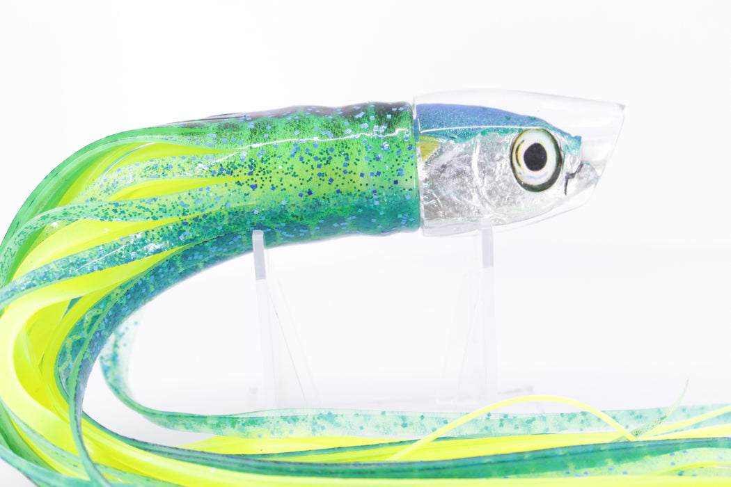 Aloha Lures Ice Blue-Turquoise Back Malolo Dink Bait 9" 4oz Skirted Blue Green