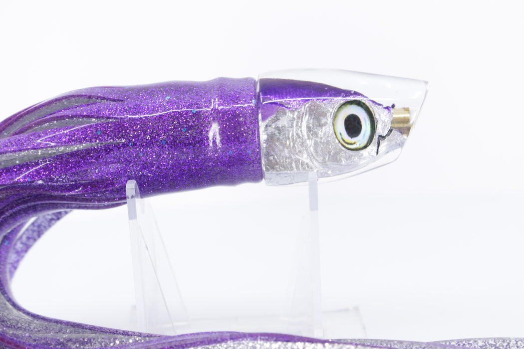 Aloha Lures Purple Back Back Malolo Dink Bait 9" 3oz Skirted Purple-Silver