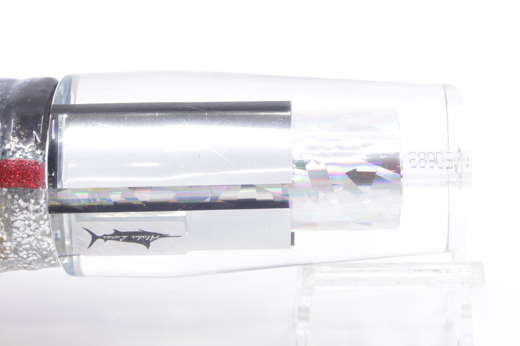 Aloha Lures Clear Mirrored Silver Rainbow Sundowner 14" 11.5oz Skirted Evil