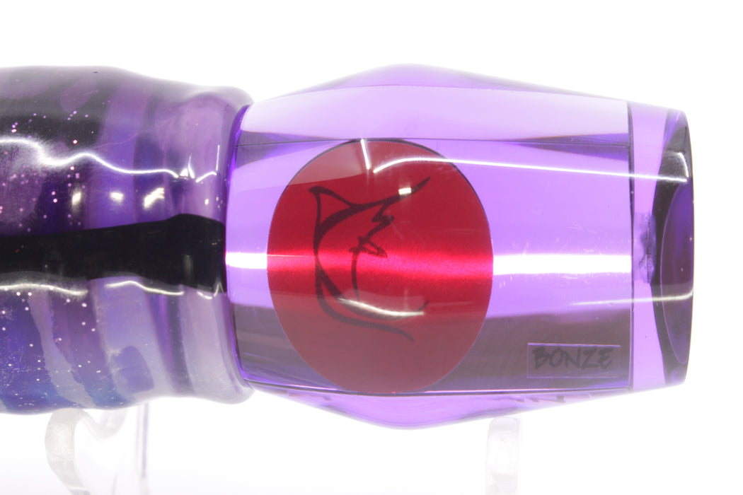 Bonze Lures Purple Mirrored Red Eyes Trojan 10" 5oz Skirted Purple Skipjack