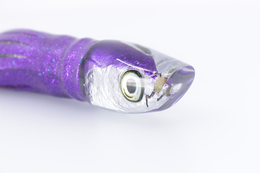 Aloha Lures Purple Back Back Malolo Dink Bait 9" 3oz Skirted Purple-Silver