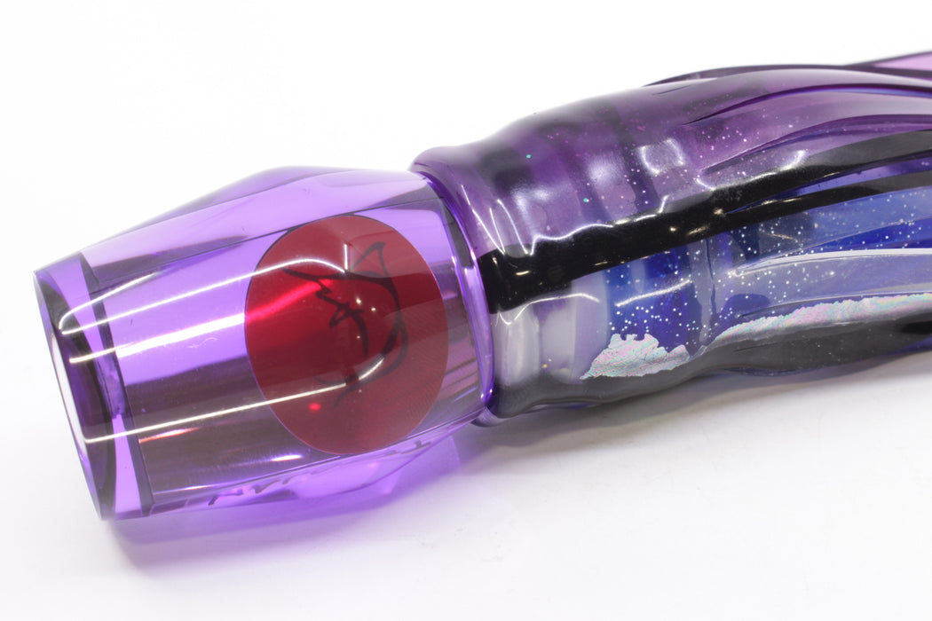 Bonze Lures Purple Mirrored Red Eyes Trojan 10" 5oz Skirted Purple Skipjack