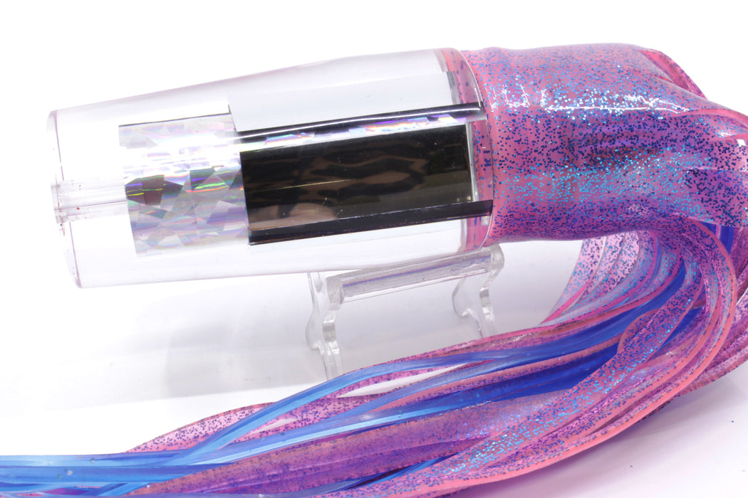 Aloha Lures Clear Mirrored Silver Rainbow Sundowner 14" 11.5oz Skirted Pink