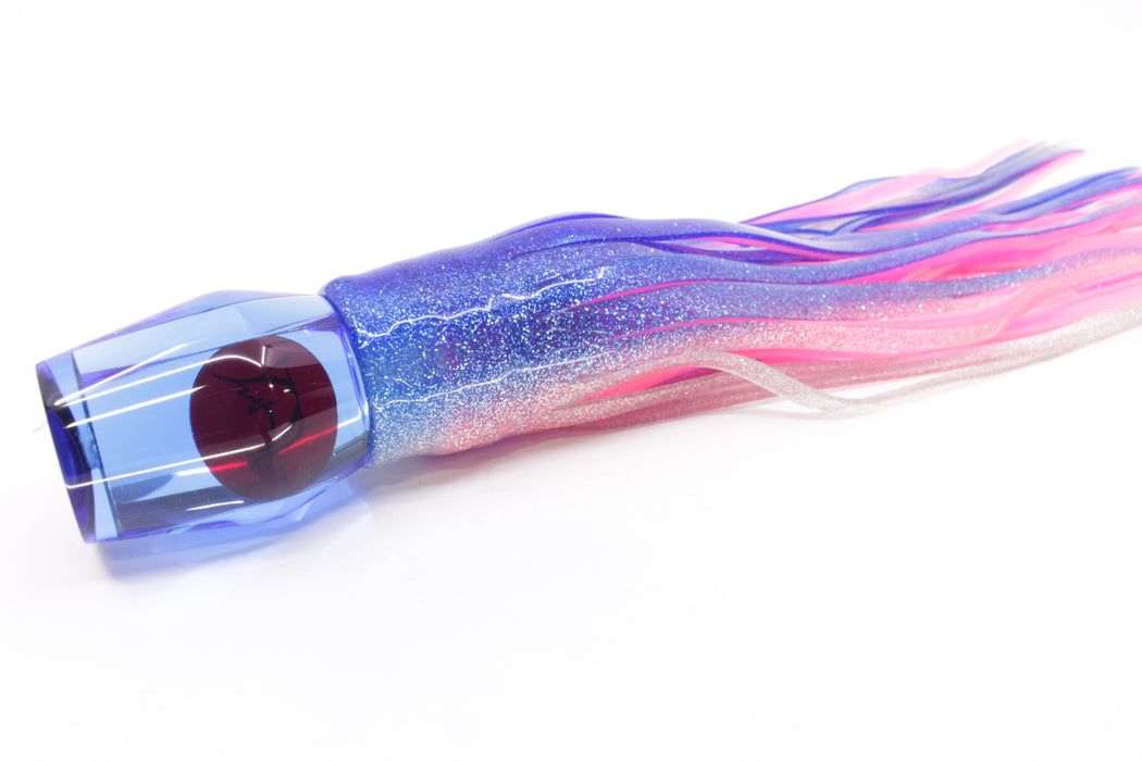 Bonze Lures Blue Mirrored Red Eyes Trojan 10" 5oz Skirted Blue-Silver/Pink
