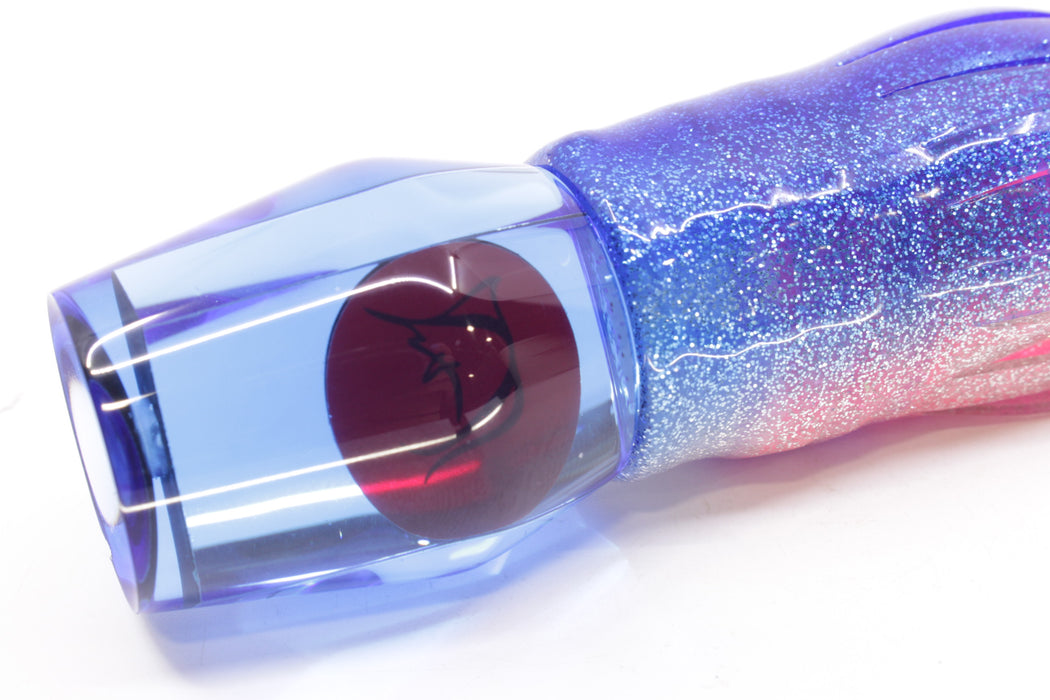 Bonze Lures Blue Mirrored Red Eyes Trojan 10" 5oz Skirted Blue-Silver/Pink