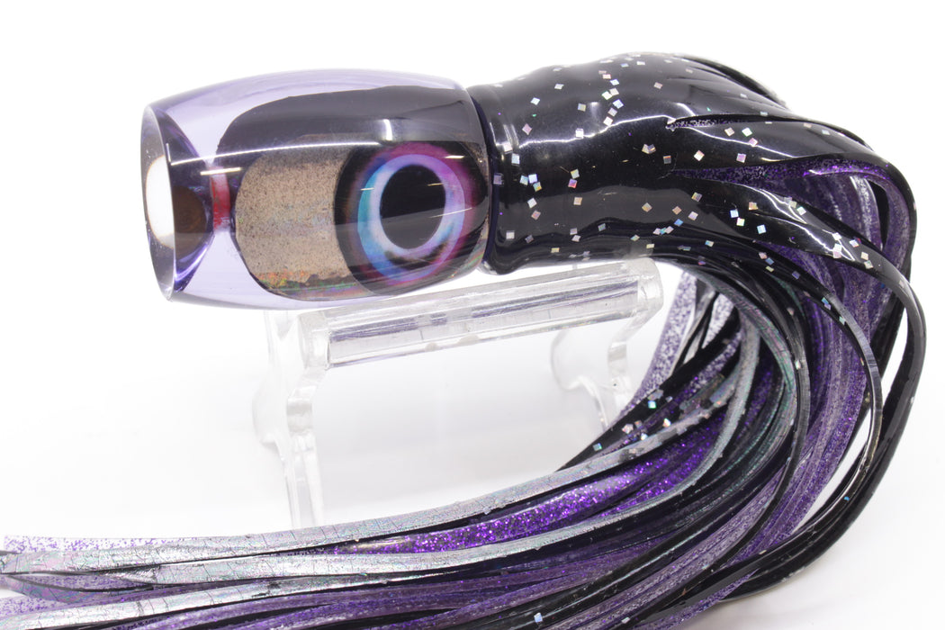 Aloha Lures Purple Rainbow Taxi Eyes Small Beauty 7" 2.6oz Skirted Black/Purple