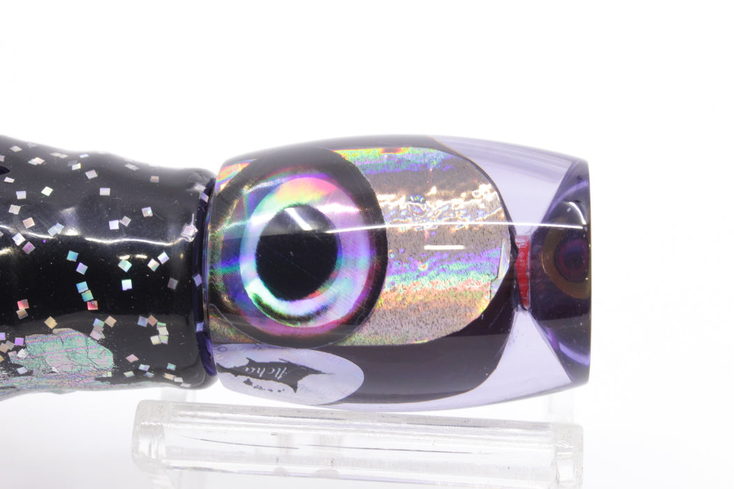 Aloha Lures Purple Rainbow Taxi Eyes Small Beauty 7" 2.6oz Skirted Black/Purple