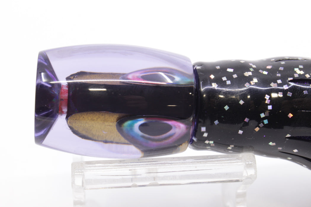 Aloha Lures Purple Rainbow Taxi Eyes Small Beauty 7" 2.6oz Skirted Black/Purple