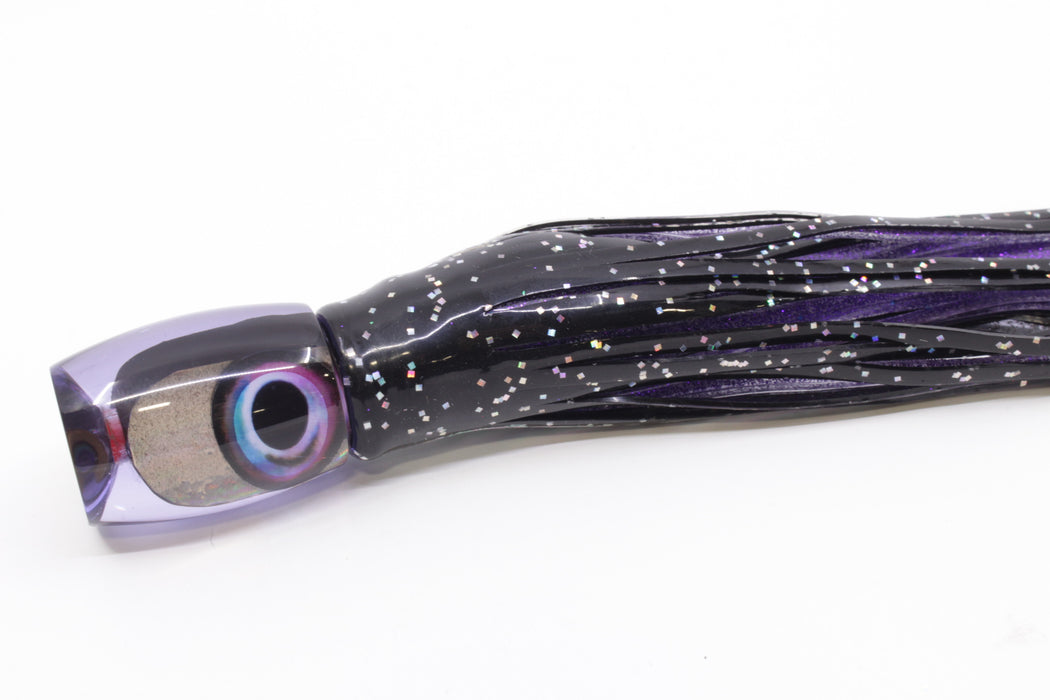 Aloha Lures Purple Rainbow Taxi Eyes Small Beauty 7" 2.6oz Skirted Black/Purple