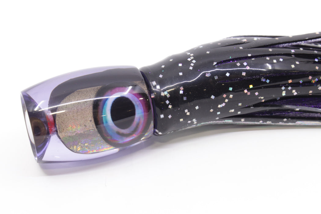 Aloha Lures Purple Rainbow Taxi Eyes Small Beauty 7" 2.6oz Skirted Black/Purple