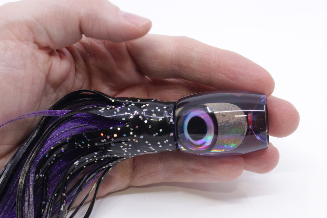 Aloha Lures Purple Rainbow Taxi Eyes Small Beauty 7" 2.6oz Skirted Black/Purple