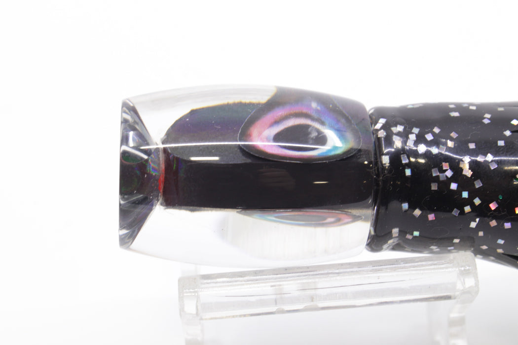 Aloha Lures Black Rainbow Taxi Eyes Small Beauty 7" 2.6oz Skirted Black/Green