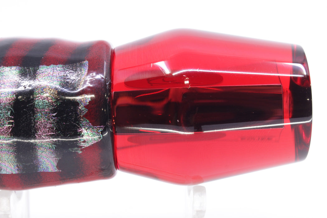 Bonze Lures Red Mirrored Red Eyes Trojan 10" 5oz Skirted Red Aurora