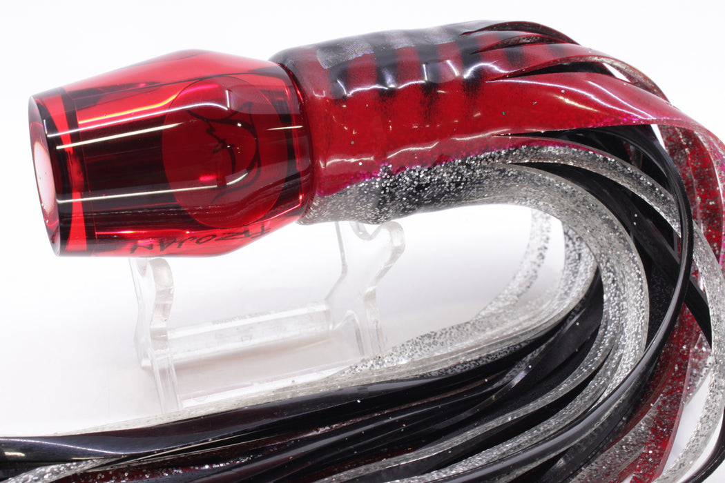 Bonze Lures Red Mirrored Red Eyes Trojan 10" 5oz Skirted Red Aurora